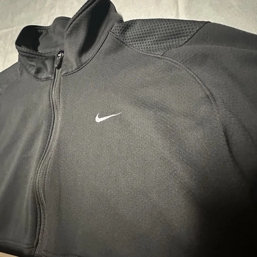 Nike Sphere Sweatshirt Womens Large Full Zip Black Athletic Lightweight Gym